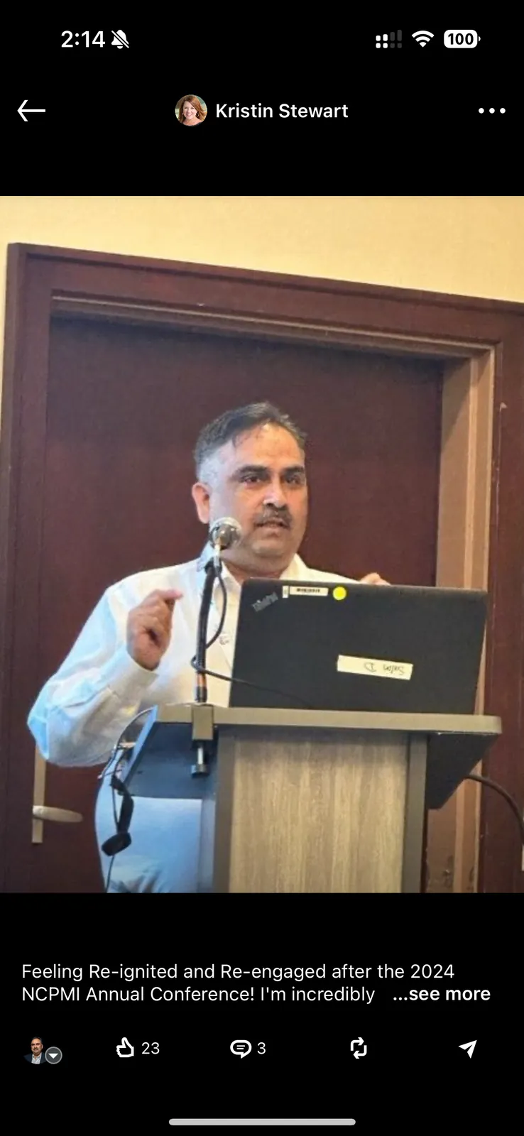 Speaking at NCPMI 2024 — social repost