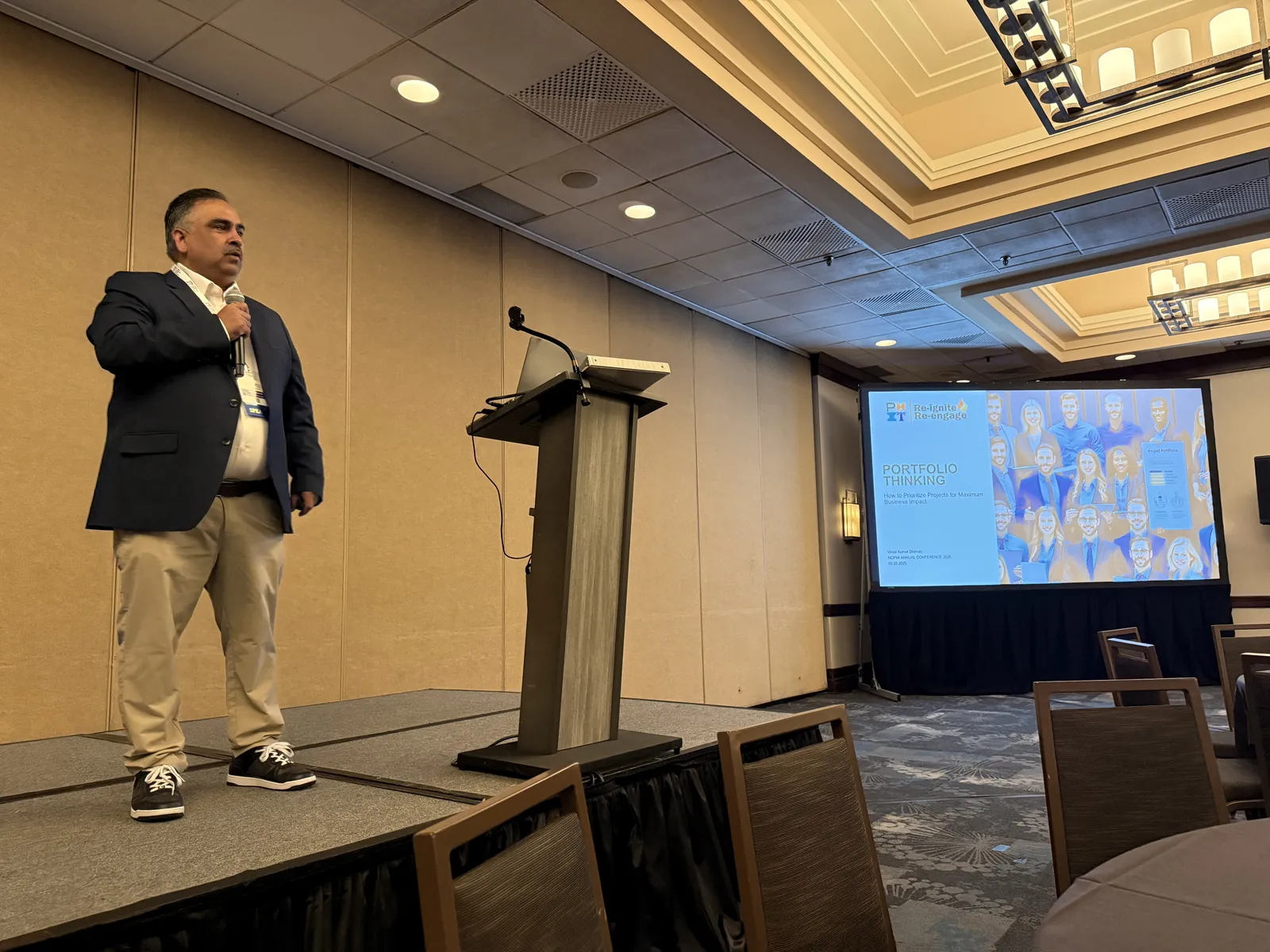 Speaking on stage at NCPMI 2025